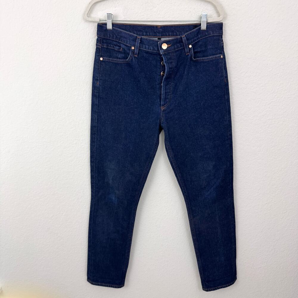 Goldsign Womens Straight Jeans Size 30 Denim Cotton Classic Casual Dark Blue